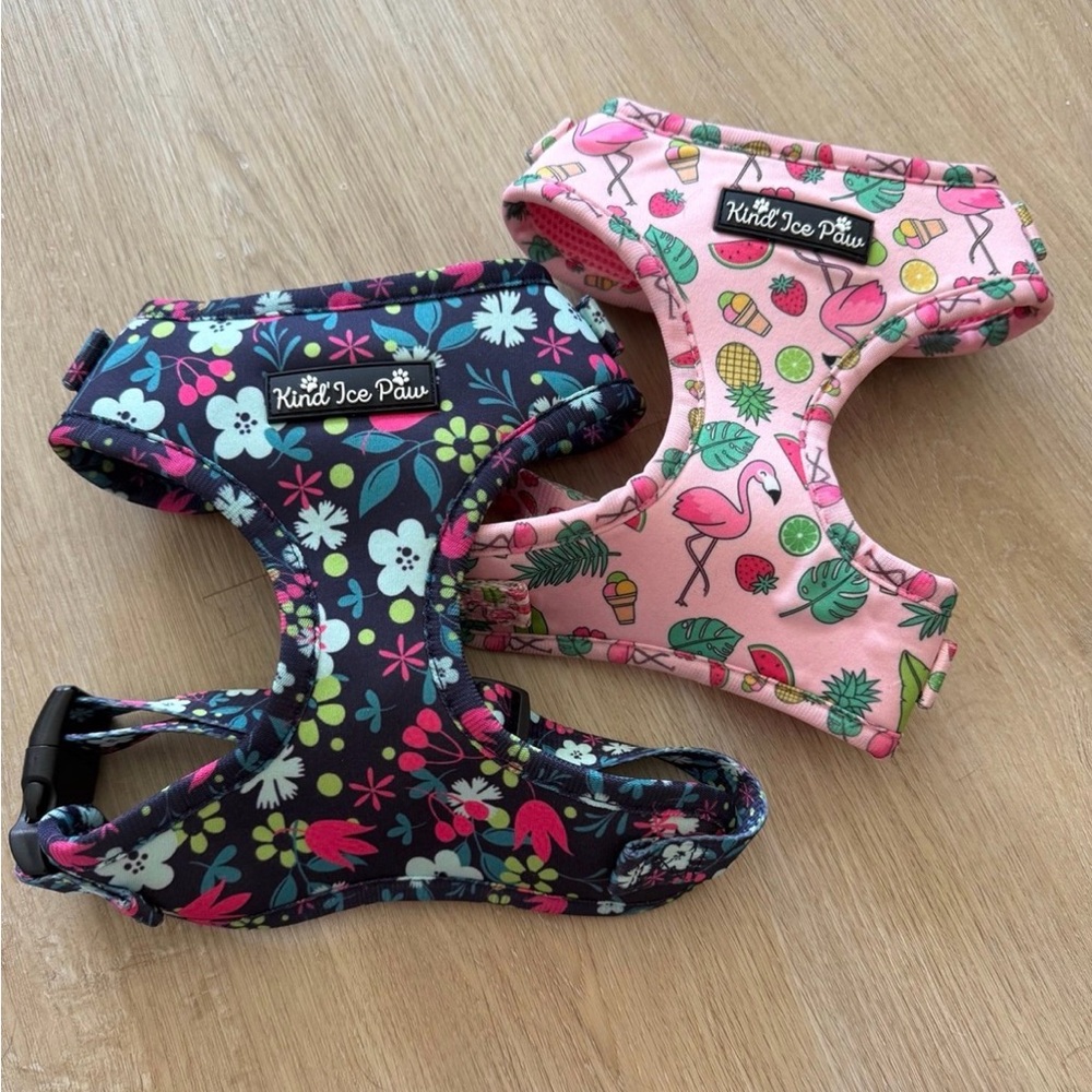 💸Value Pack - 2 Brand New Dog Harnesses - Colorful Patterned Set - Size S or M